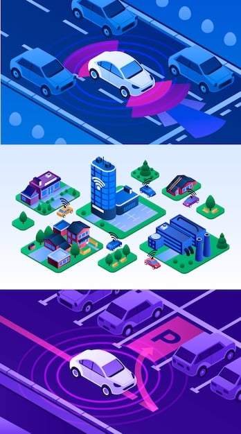 A diagram illustrating a multi-layered security approach for connected vehicles, showing various security measures at different points of the vehicle's architecture, including intrusion detection systems, firewalls, and data encryption.