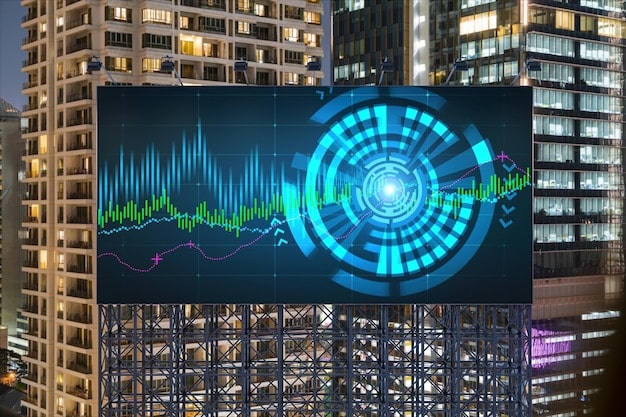 A digital dashboard displaying real-time data about traffic flow, air quality, and energy consumption in a city, with interactive graphs and charts.