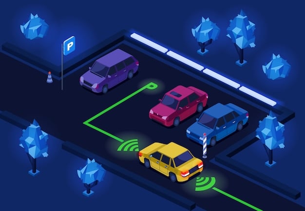 A diagram illustrating the concept of Vehicle-to-Everything (V2X) communication, showing how autonomous vehicles interact with traffic lights, road sensors, and other vehicles.