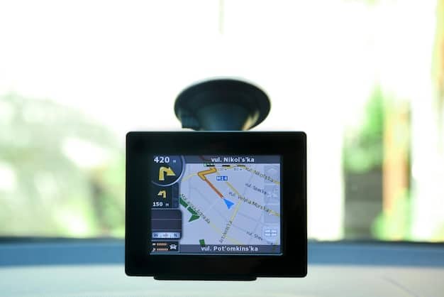 A screenshot of an EV's navigation system displaying a map with nearby charging stations, real-time traffic data, and estimated range. The interface is user-friendly and provides essential information at a glance.
