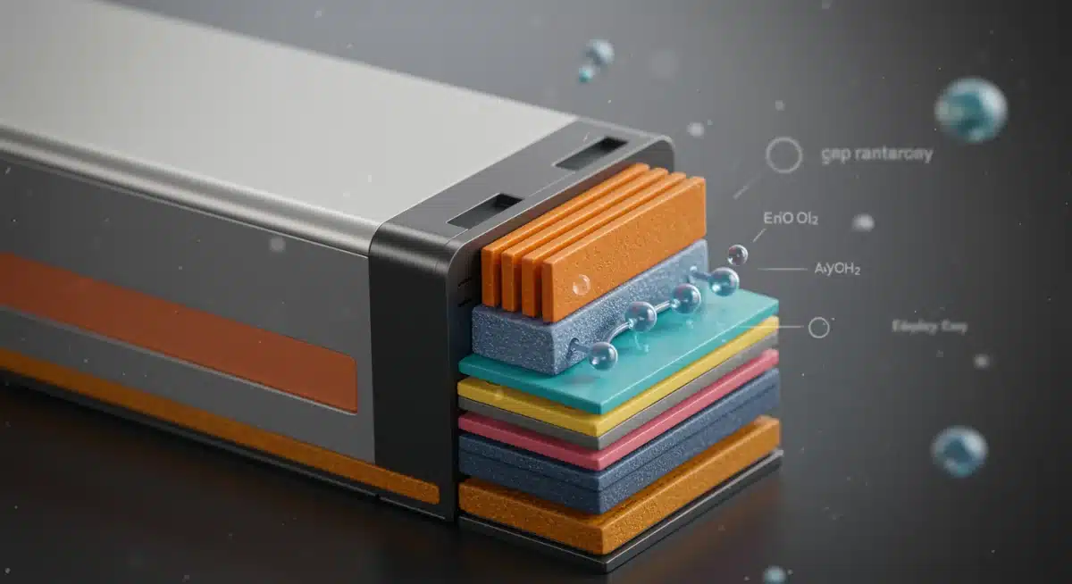 Close-up of a solid-state EV battery cell