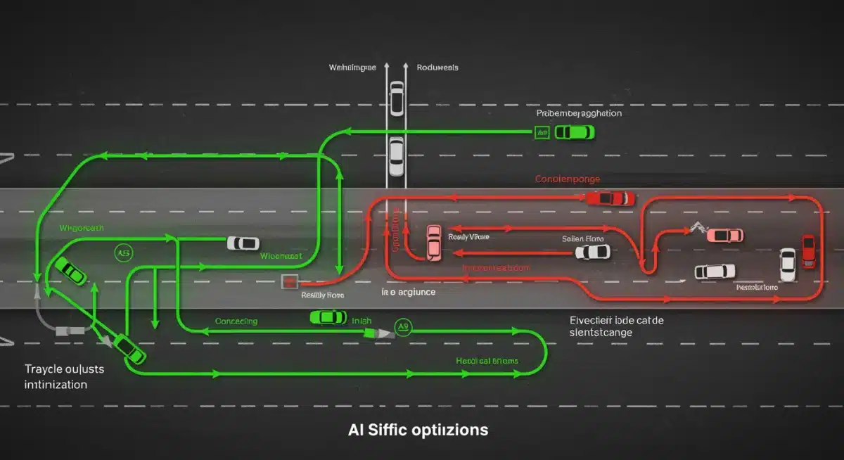 AI algorithms optimizing urban traffic flow in real-time