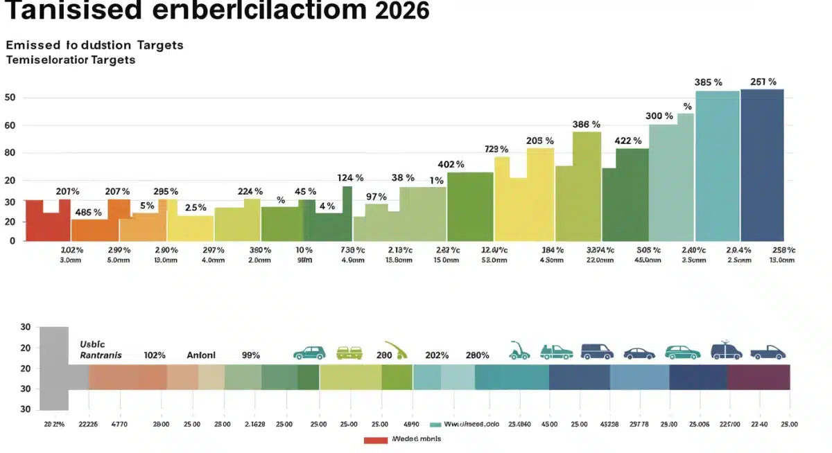 US transportation emissions reduction targets by sector