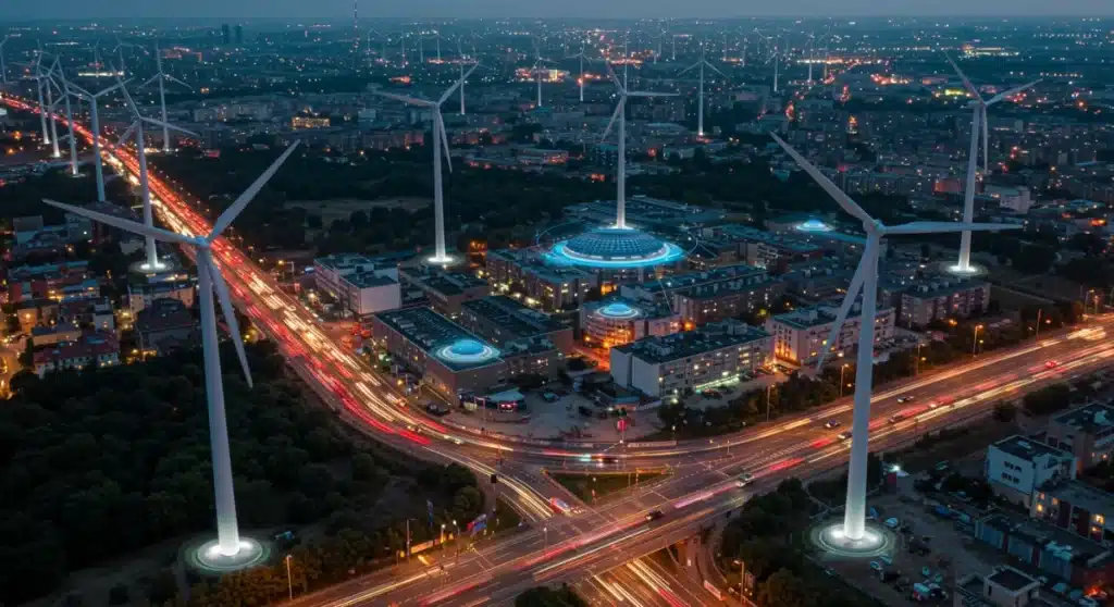 Smart City Renewable Energy: 40% Carbon Cut by 2026