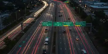 Smart highway system with real-time traffic data in a US city