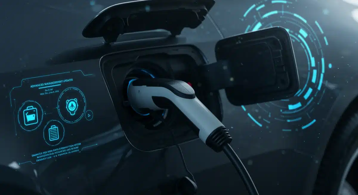 EV charging port with advanced battery management update