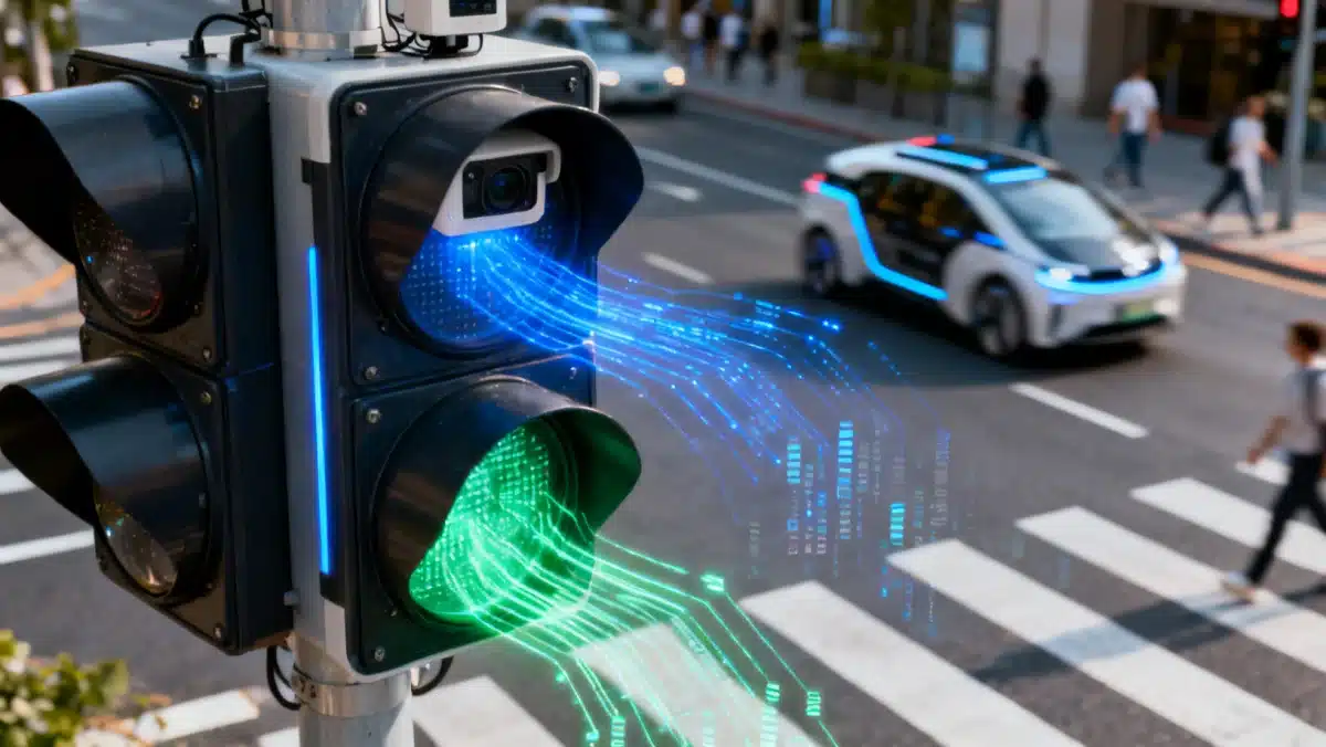 Smart traffic light system with integrated 5G sensors for urban management