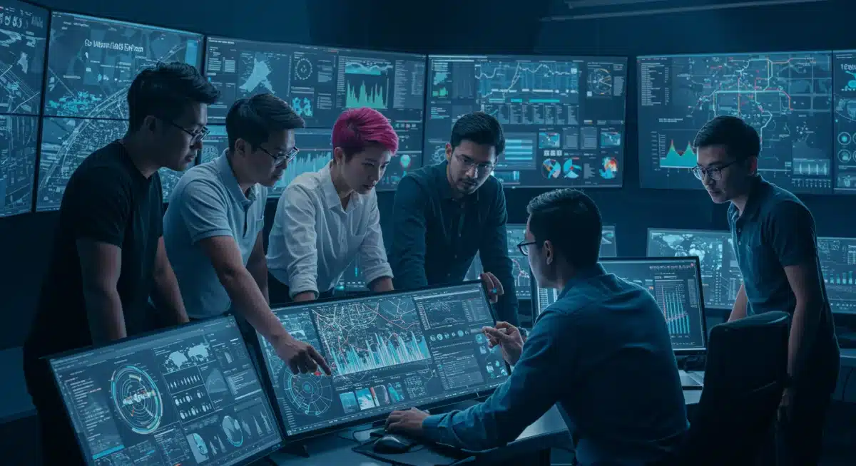 Urban planners collaborating on smart city infrastructure projects.