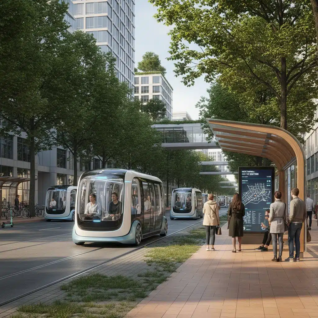 Electric autonomous public transport in a US smart city