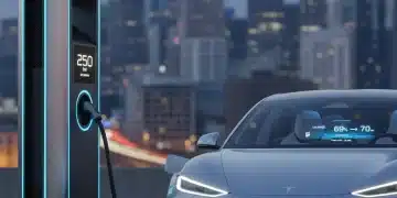 Electric vehicle fast charging at a modern Level 3 DC station